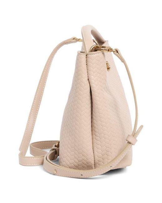 Sam Edelman Pink Eva Woven Leather Satchel