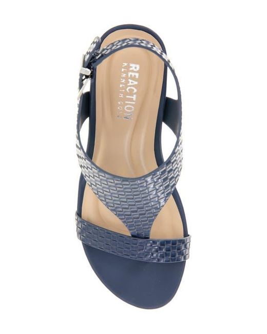 Kenneth Cole Blue Greatly Platform Wedge Sandal