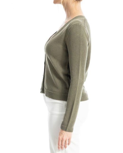 Max Studio Green V-Neck Cardigan