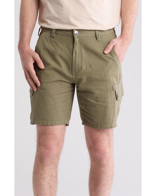 Buffalo David Bitton Green Havane Cotton Blend Shorts for men
