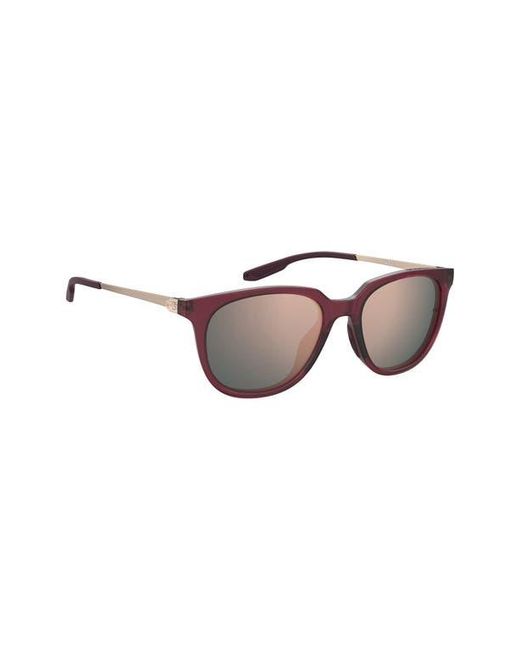 Under Armour Pink Circuit 54Mm Gradient Polarized Rectangular Sunglasses