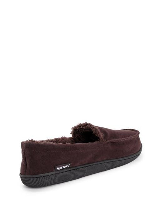 Muk Luks Brown Faux Shearling Lined Slipper for men