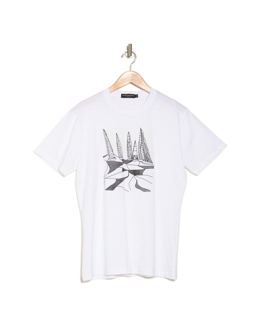 T.R. Premium Gray Abstract Graphic T-shirt for men