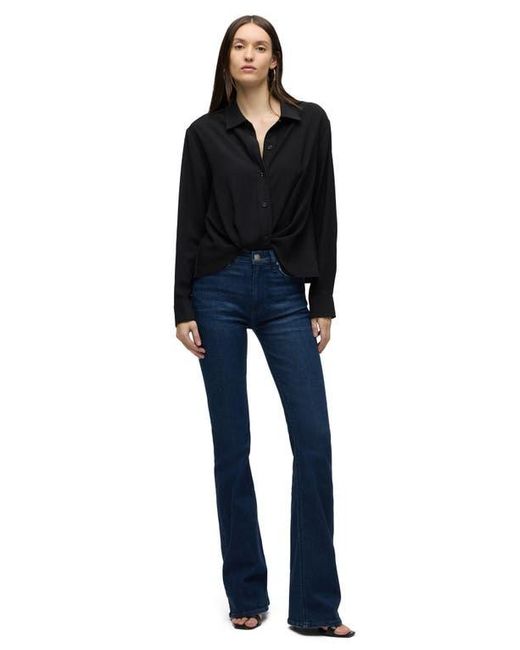 Hudson Black Knot Front Button-Down Shirt