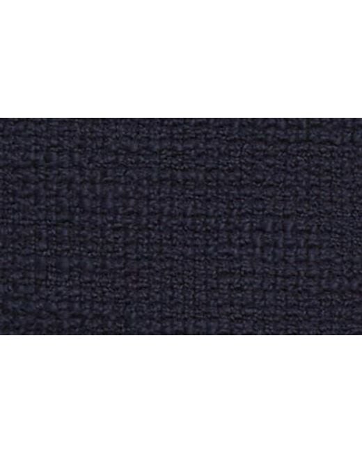 Cinq À Sept Blue Franchelle Crystal Embellished Tweed Minidress