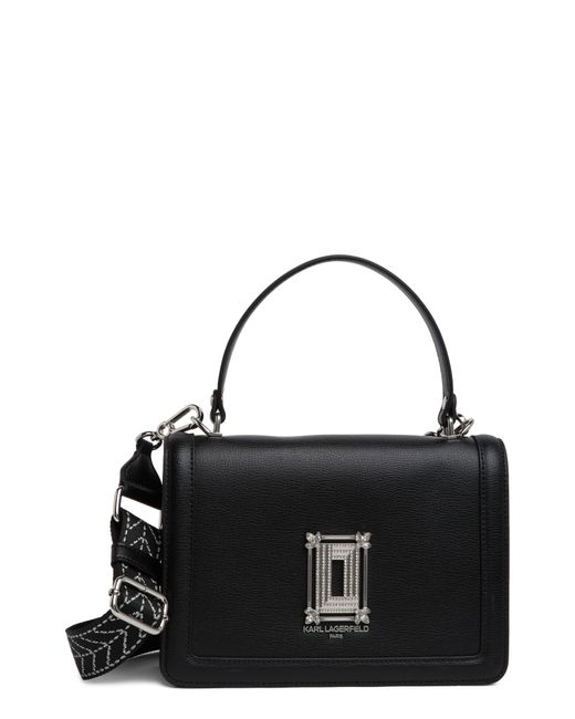 Karl Lagerfeld Simone Flap Crossbody Bag in Black | Lyst
