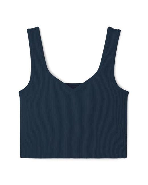Rhone Blue Embrace Seamless Rib Crop Top