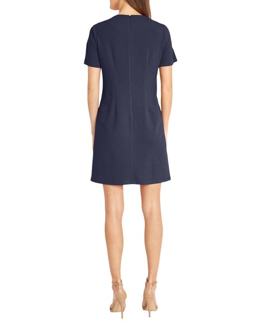 DONNA MORGAN FOR MAGGY Blue Seamed Shift Dress