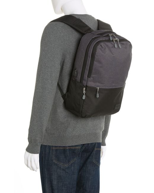 Duchamp Black Colorblock Backpack for men