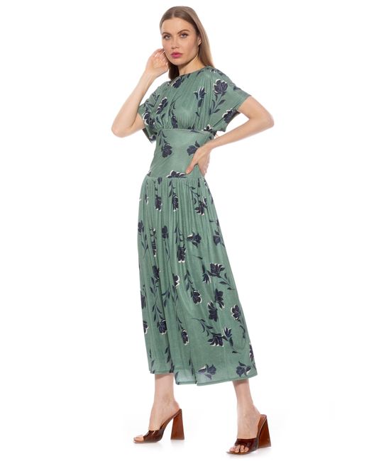 Alexia Admor Green Luna Dolman Sleeve Maxi Dress