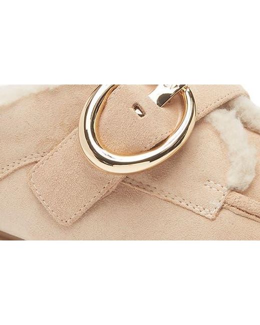 Stuart Weitzman Natural Benni Genuine Shearling Mule