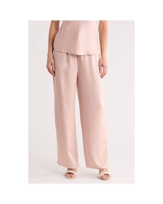 Leith Pink Satin Drawstring Pants
