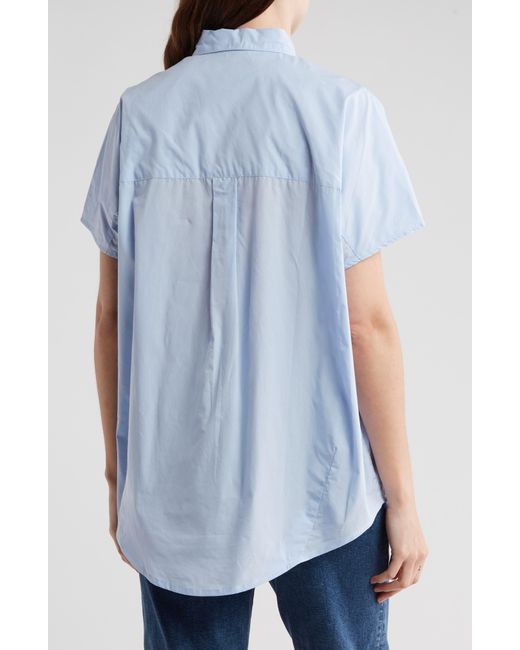 French Connection Blue Cele Rhodes Cotton Poplin Shirt
