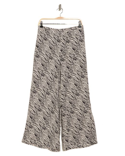 Adrianna Papell Brown Printed Wide Leg Pants