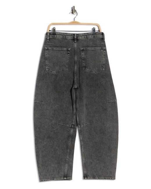 Rag & Bone Gray Chase Barrel Jeans