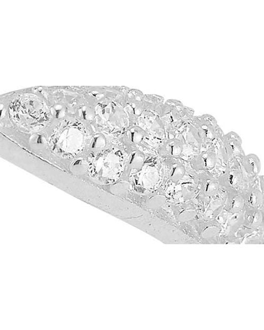 Glaze Jewelry White Cubic Zirconia Sterling Claw Ring