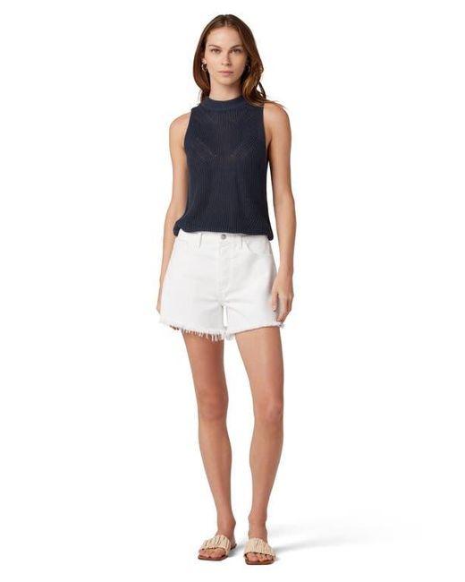 Joe's Jeans White The Jessie Frayed High Waist Relaxed Denim Shorts