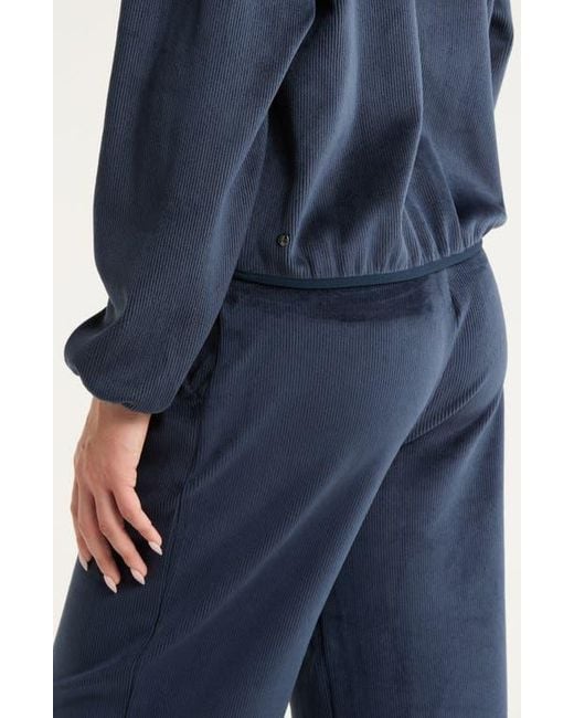 Zella Blue Plush Rib Jacket
