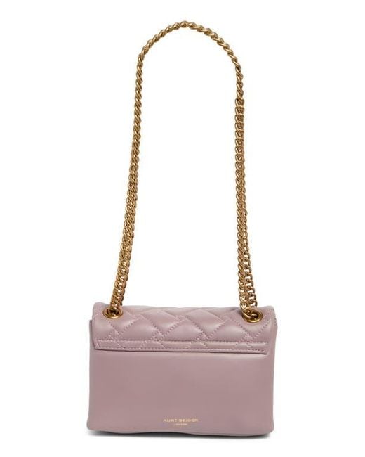 Kurt Geiger Pink Mini Kensington Leather Shoulder Bag