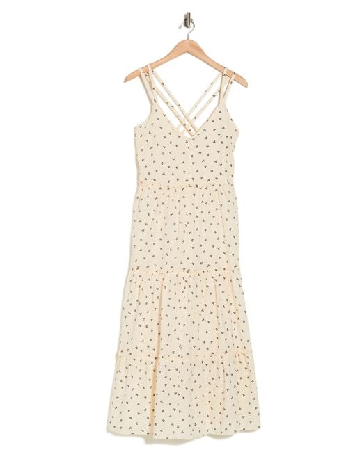 FRNCH Natural Elise Strappy Cotton Sundress