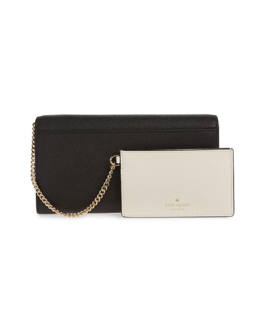 Kate Spade Gray Colorblock Continental Wallet With Removable Card Wallet