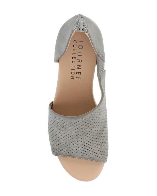 Journee Collection Brown Journee Aretha D'Orsay Wedge Sandal