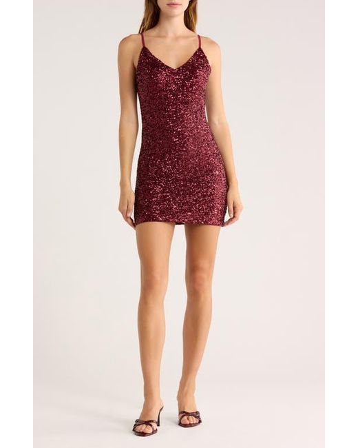Abound Red Sequin Minidress
