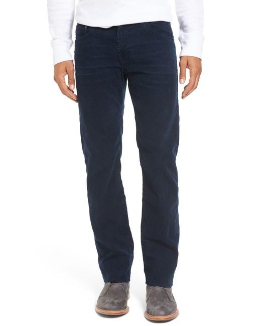 AG Jeans Matchbox Slim Straight Leg Corduroy Pants In Sulfur Blue Ridge At Nordstrom Rack for men