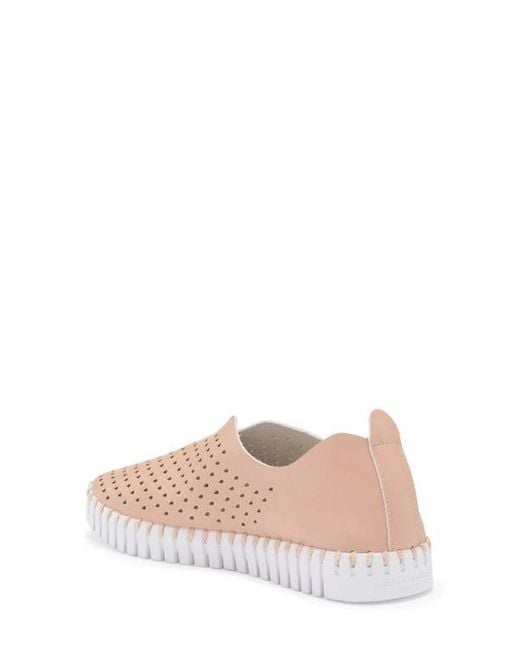Ilse Jacobsen Pink Tulip 139 Perforated Slip-On Sneaker
