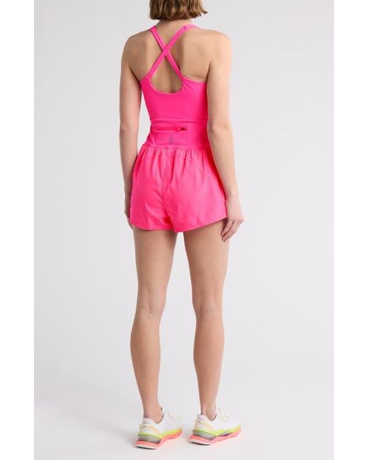 Free People Pink Fp Movement Righteous Runsie Romper