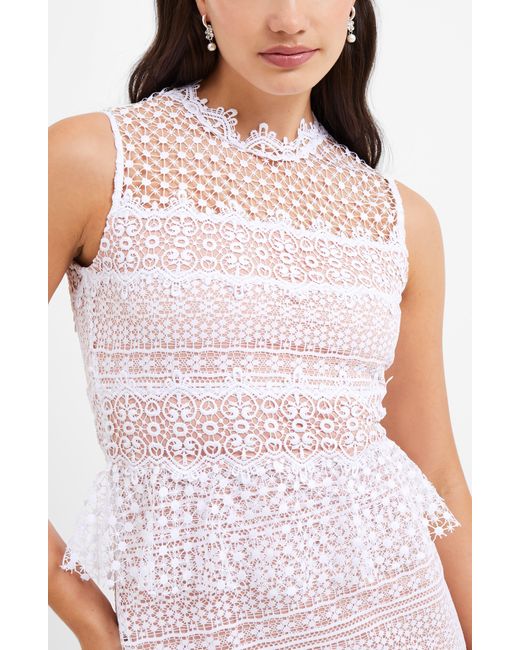 French Connection Multicolor Ramona Lace Jersey Body-con Dress