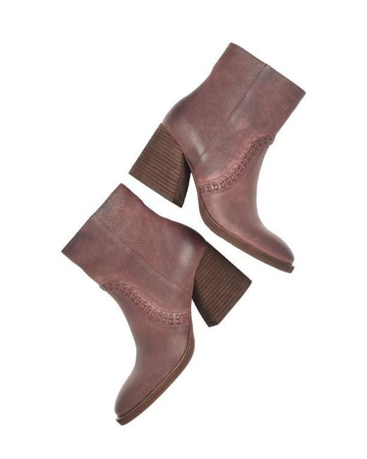 Kork-Ease Purple Shilo Block Heel Bootie