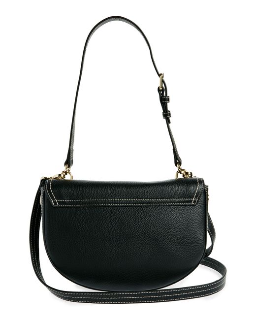 Love Moschino Black Pebbled Leather Shoulder Bag