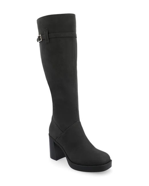 Journee Collection Black Letice Tru Comfort Foam Knee High Boot