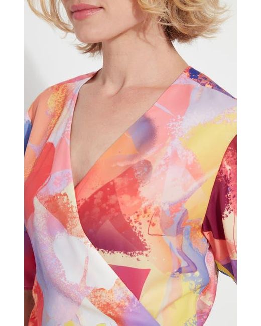 Lyssé Red Juno Front Tie Wrap Top
