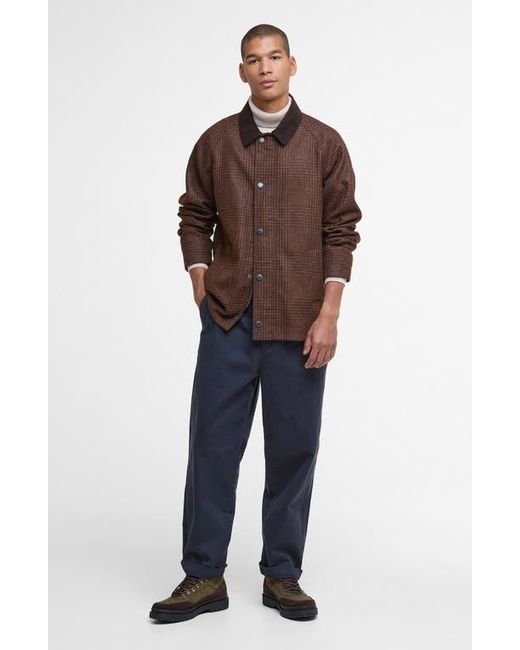 Barbour Brown Tracker Wool Jacket for men