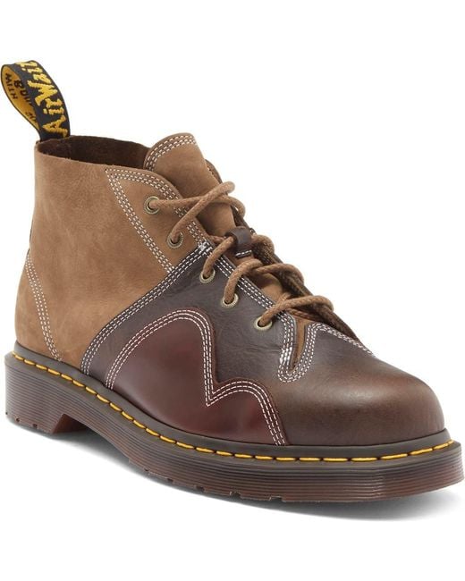 Martens Men's Brown Patchwork Church Chukka Boot