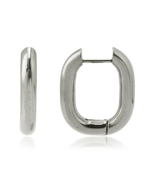 Rebel Metallic Geometric Huggie Hoop Earrings
