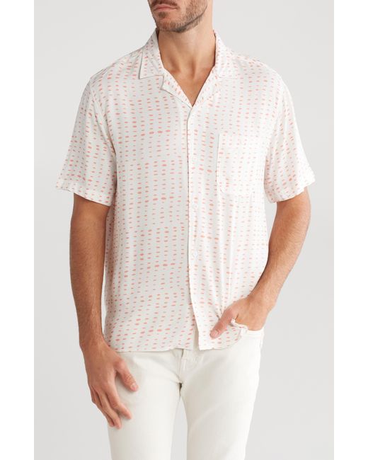 Abound White Painted Pebbles Camp Shirt for men