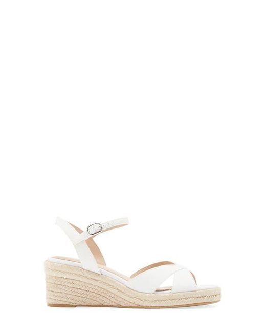 Stuart Weitzman White Miami Espadrille Wedge Sandal