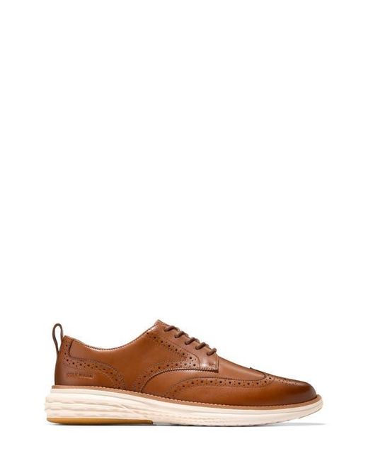 Cole Haan Brown Grand Hurrion Wingtip Derby for men