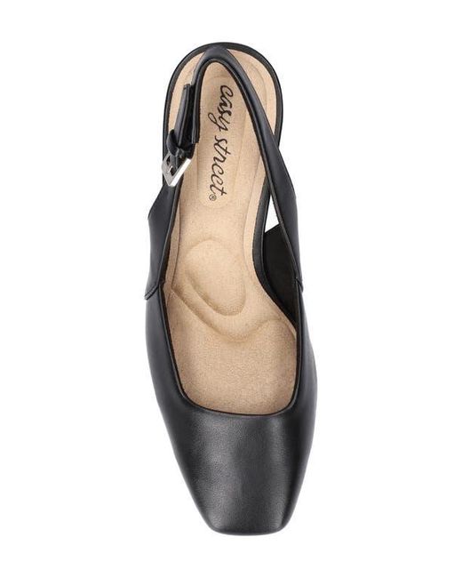 Easy Street Black Ritsa Slingback Pump