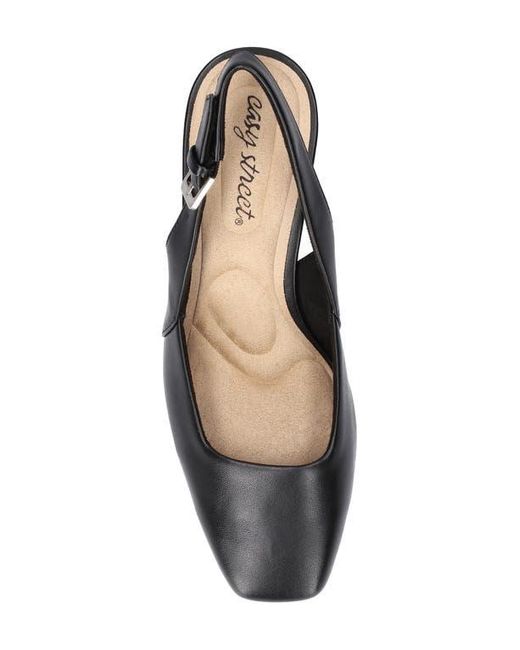 Easy Street Black Ritsa Slingback Pump