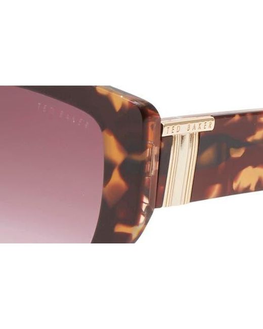 Ted Baker Purple 54Mm Gradient Square Sunglasses