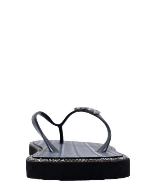 Bebe Gray Logo Print Flip Flop