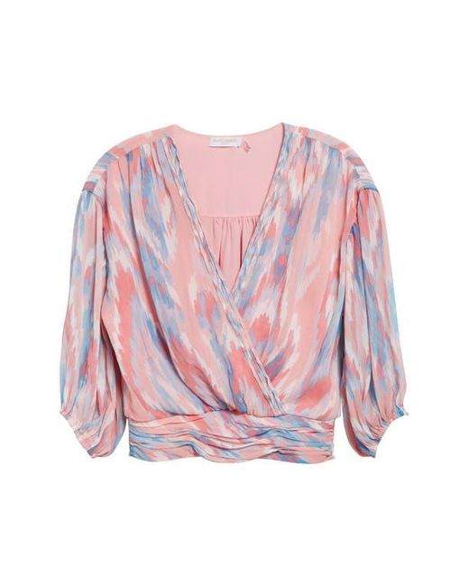 Ramy Brook White Blaire Print Wrap Top