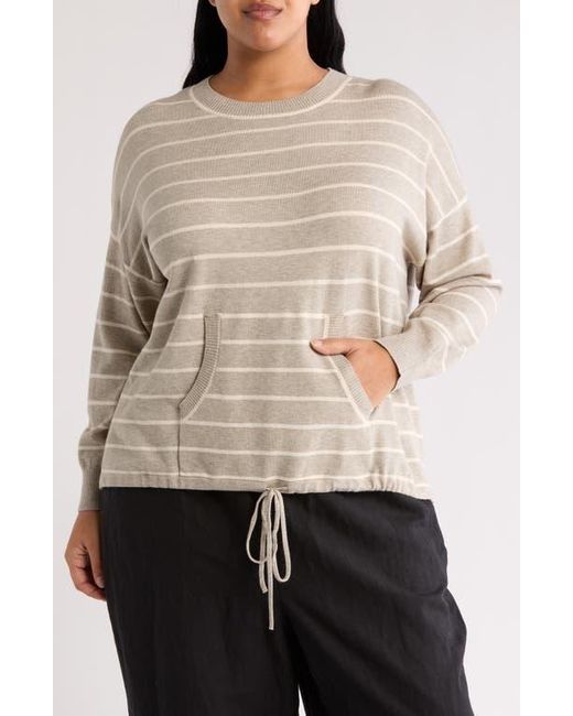 Max Studio Natural Drawstring Sweater