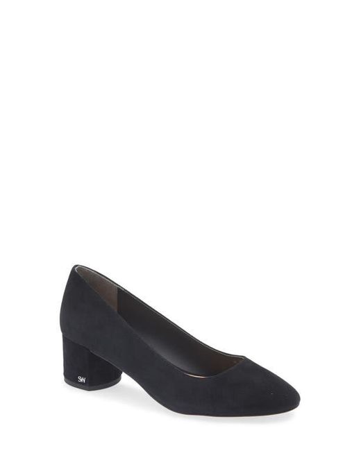Stuart Weitzman Blue Bridget Block Pump