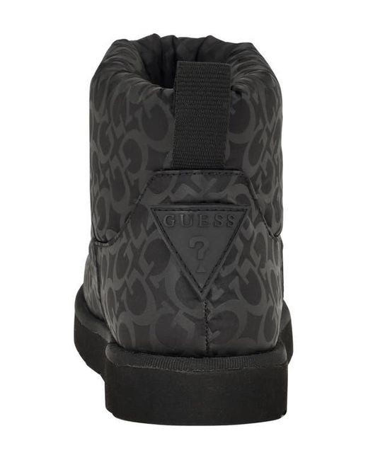 Guess Black Sashay Quilted Faux Fur Lined Bootie
