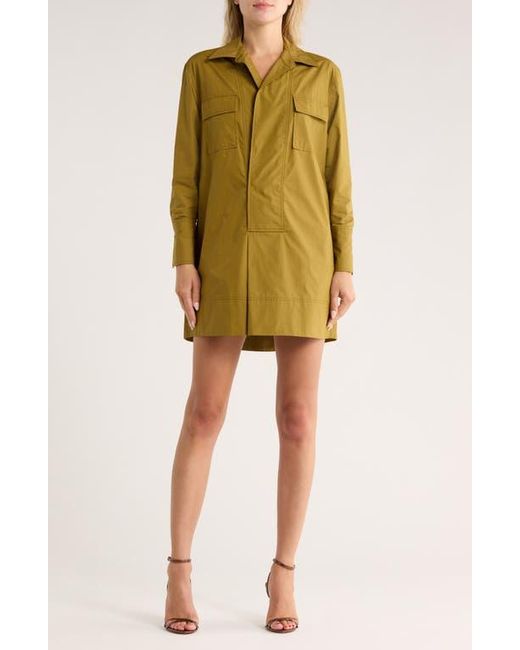 A.L.C. Green Jori Cotton Shirtdress